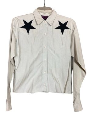 Vintage Gordon & James Western Star Appliqué Button-Up Shirt Size Medium